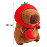 Cute Capybara Stuffed Animal Collectible Capybara Plush Toy for Gifts Family chili 28cm