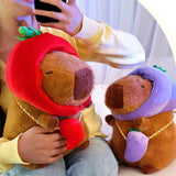 Cute Capybara Stuffed Animal Collectible Capybara Plush Toy for Gifts Family chili 28cm