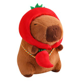 Cute Capybara Stuffed Animal Collectible Capybara Plush Toy for Gifts Family chili 28cm