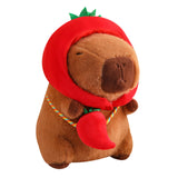 Cute Capybara Stuffed Animal Collectible Capybara Plush Toy for Gifts Family chili 28cm