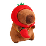 Cute Capybara Stuffed Animal Collectible Capybara Plush Toy for Gifts Family chili 28cm