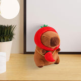 Cute Capybara Stuffed Animal Collectible Capybara Plush Toy for Gifts Family chili 28cm