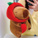 Cute Capybara Stuffed Animal Collectible Capybara Plush Toy for Gifts Family chili 28cm