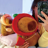 Cute Capybara Stuffed Animal Collectible Capybara Plush Toy for Gifts Family chili 28cm