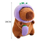 Cute Capybara Stuffed Animal Collectible Capybara Plush Toy for Gifts Family eggplant 28cm