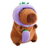 Cute Capybara Stuffed Animal Collectible Capybara Plush Toy for Gifts Family eggplant 28cm