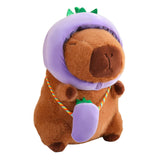 Cute Capybara Stuffed Animal Collectible Capybara Plush Toy for Gifts Family eggplant 28cm