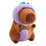 Cute Capybara Stuffed Animal Collectible Capybara Plush Toy for Gifts Family eggplant 28cm