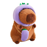 Cute Capybara Stuffed Animal Collectible Capybara Plush Toy for Gifts Family eggplant 28cm