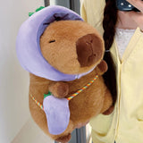 Cute Capybara Stuffed Animal Collectible Capybara Plush Toy for Gifts Family eggplant 28cm