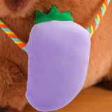 Cute Capybara Stuffed Animal Collectible Capybara Plush Toy for Gifts Family eggplant 28cm