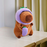 Cute Capybara Stuffed Animal Collectible Capybara Plush Toy for Gifts Family eggplant 40cm