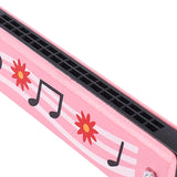 Musical Instrument Play Toy Cartoon Mouth Organ for Family Activity Beginner Pink