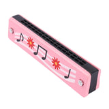 Musical Instrument Play Toy Cartoon Mouth Organ for Family Activity Beginner Pink