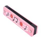 Musical Instrument Play Toy Cartoon Mouth Organ for Family Activity Beginner Pink