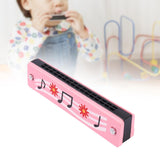 Musical Instrument Play Toy Cartoon Mouth Organ for Family Activity Beginner Pink
