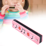 Musical Instrument Play Toy Cartoon Mouth Organ for Family Activity Beginner Pink