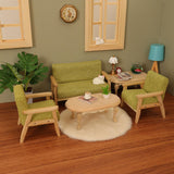 Dollhouse Wooden Chair with Cat 1:12 Dollhouse Rug for Micro Landscape Decor