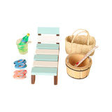 11x 1/12 Dollhouse Beach Chair Miniature Lightweight Dollhouse Furniture Set