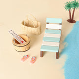 11x 1/12 Dollhouse Beach Chair Miniature Lightweight Dollhouse Furniture Set