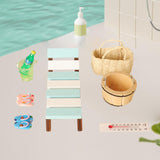 11x 1/12 Dollhouse Beach Chair Miniature Lightweight Dollhouse Furniture Set