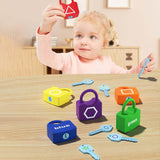 Shape Sorting Matching Locks Toy Developmental Kids Learning Locks with Keys