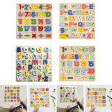 Wooden Peg Puzzles Wooden Scratching Board for Toddlers 2 3 4 Years Old Kids regular numbers