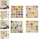 Wooden Peg Puzzles Wooden Scratching Board for Toddlers 2 3 4 Years Old Kids regular numbers