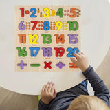 Wooden Peg Puzzles Wooden Scratching Board for Toddlers 2 3 4 Years Old Kids regular numbers