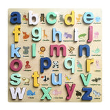 Wooden Peg Puzzles Wooden Scratching Board for Toddlers 2 3 4 Years Old Kids lowercase letters