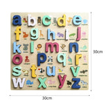 Wooden Peg Puzzles Wooden Scratching Board for Toddlers 2 3 4 Years Old Kids lowercase letters