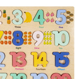 Wooden Peg Puzzles Wooden Scratching Board for Toddlers 2 3 4 Years Old Kids macaron numbers