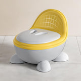 Potty Trainer Toilet Stable Easy to Empty and Clean for Kids Ages 1-3 Years yellow gray