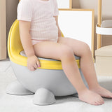 Potty Trainer Toilet Stable Easy to Empty and Clean for Kids Ages 1-3 Years yellow gray