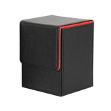 Trading Card Deck Box Storage Case for TCG Collectible Card Collection Cards Black Inner Red