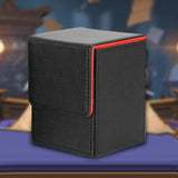 Trading Card Deck Box Storage Case for TCG Collectible Card Collection Cards Black Inner Red