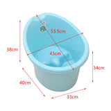 Baby Tub Bucket Portable Baby Shower Bucket for 0-3 Years Old Babies Newborn Blue