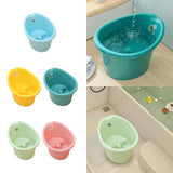 Baby Tub Bucket Portable Baby Shower Bucket for 0-3 Years Old Babies Newborn Blue