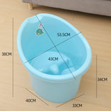 Baby Tub Bucket Portable Baby Shower Bucket for 0-3 Years Old Babies Newborn Blue