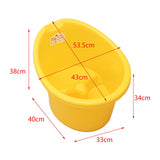 Baby Tub Bucket Portable Baby Shower Bucket for 0-3 Years Old Babies Newborn Yellow