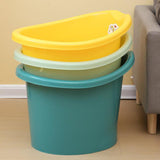 Baby Tub Bucket Portable Baby Shower Bucket for 0-3 Years Old Babies Newborn Yellow