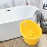 Baby Tub Bucket Portable Baby Shower Bucket for 0-3 Years Old Babies Newborn Yellow