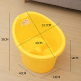 Baby Tub Bucket Portable Baby Shower Bucket for 0-3 Years Old Babies Newborn Yellow