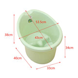 Baby Tub Bucket Portable Baby Shower Bucket for 0-3 Years Old Babies Newborn Light Green