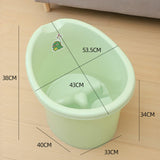 Baby Tub Bucket Portable Baby Shower Bucket for 0-3 Years Old Babies Newborn Light Green