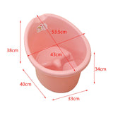 Baby Tub Bucket Portable Baby Shower Bucket for 0-3 Years Old Babies Newborn Pink