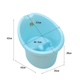 Infant Bath Bucket Portable Baby Bath Tub for Boys and Girls Infants Newborn Blue