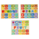 Puzzle Game Practicing Sensory Toy Practical Matching Blocks Montessori Toy Dinosaur