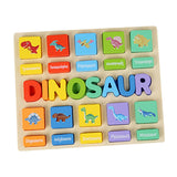 Puzzle Game Practicing Sensory Toy Practical Matching Blocks Montessori Toy Dinosaur