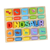 Puzzle Game Practicing Sensory Toy Practical Matching Blocks Montessori Toy Dinosaur